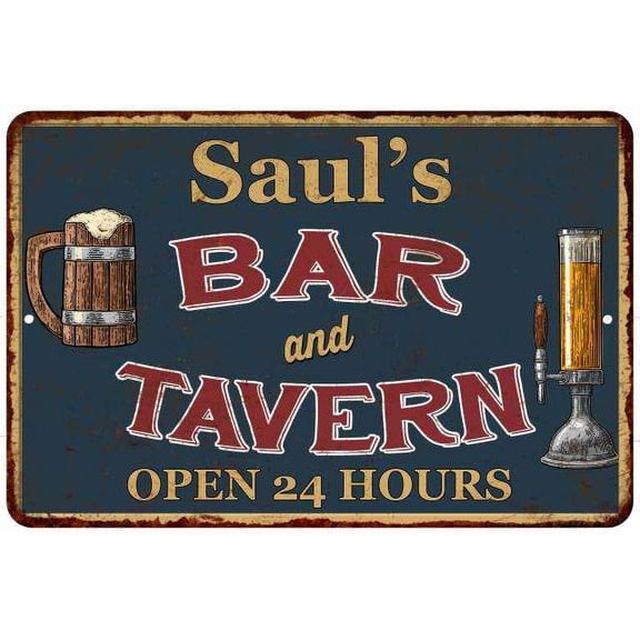Saul's Green Bar & Tavern Rustic Sign Decor 8x12 108120047073