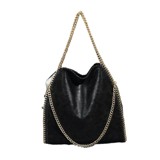 keepw 1/2/3 High-capacity Chain Handbag - Blend Of Fashion And Function Convenient Black (gold chain) 1 Pc