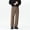Coffee, variant on Wide Leg Dress Pants Men Loose Fit Pleated Inseam Stretchable Elastic Waist Old Money Baggy Slacks