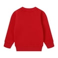 thumbnail image 2 of Baby Boys Sweatshirts Christmas Reindeer Fleece Crewneck Pullover Winter Warm Xmas Sweaters Tops 5t(8162-Red), 2 of 5