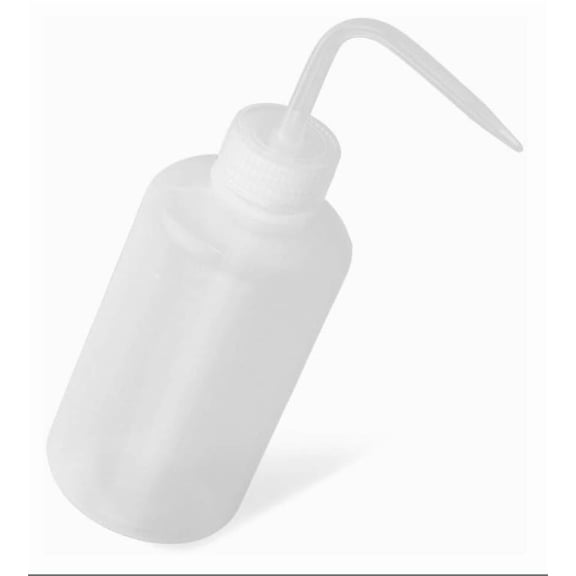 250ml Transparent Curved Long Spout Squeeze Squirt Bottle, Refillable Plastic Dispensing Container for Garden Watering, Window Cleaning Solutions and Household Soap Mixtures
