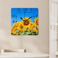 thumbnail image 4 of 10 Inch Wall Clock Battery Operated Square Clock for Office, Kitchen, Outdoor, Living Room,Beautiful Sunflower Field Creative, 4 of 4