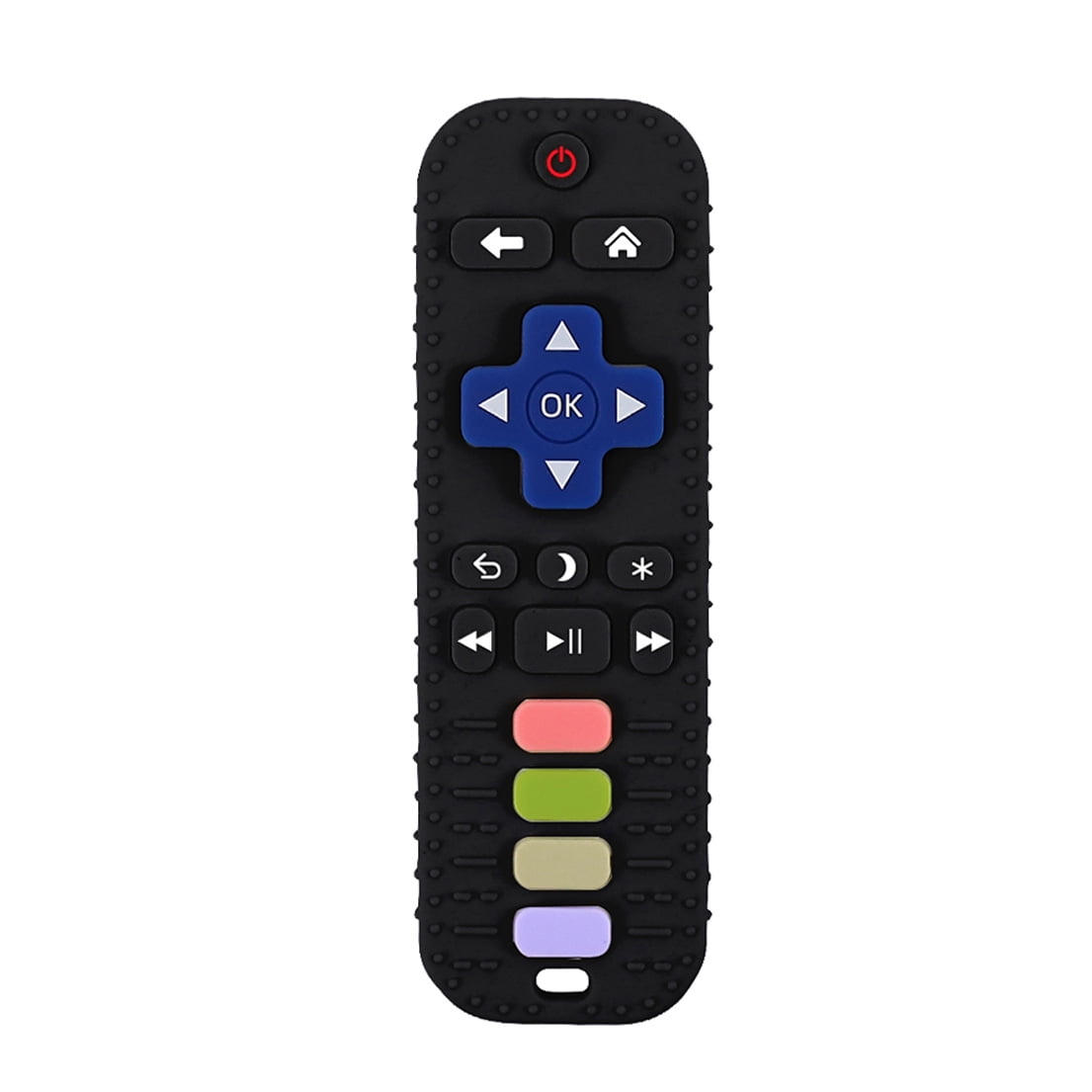 Black Remote Control Silicone Teethers for 0-36 Months Baby Rattles Teethering Rings BPA Free Baby Chew Toys Neutral Kids Gift