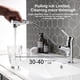 thumbnail image 3 of Robinet Lavabo Salle de Bain Avec Douchette Extractible 2 Jets d'Eau Mitigeur Evier Cuisine en Laiton Durable Robinetterie Vasque à Poser Chromé, 3 of 8
