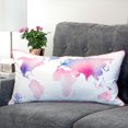 thumbnail image 1 of Ivory Park Map World Pink Decorative Throw Cushion, 1 of 3