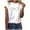 White, variant on Womens Top Fashion Women Short Sleeve T-Shirt Feather Print Casual Top Tee Blouse