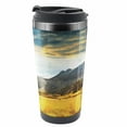 thumbnail image 1 of Woodland Travel Mug, Mountain Grassland Sun, Steel Thermal Cup, 16 oz, by Ambesonne, 1 of 2