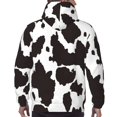 thumbnail image 7 of Honeii Cow Skin 2 Pattern Mens Hoodies Men's Loose Sleeve Sweatshirt,Pullover Hooded Sweatshirt for Men,Essentials Hoodie-3X-Large, 7 of 7