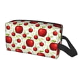 thumbnail image 2 of Goofa Fruit Apples Printed Toiletry Bag with Handle,Large Capacity Travel Makeup Cosmetic Bag for Women, Carry on Airport Airline Compliant Bag, 2 of 9