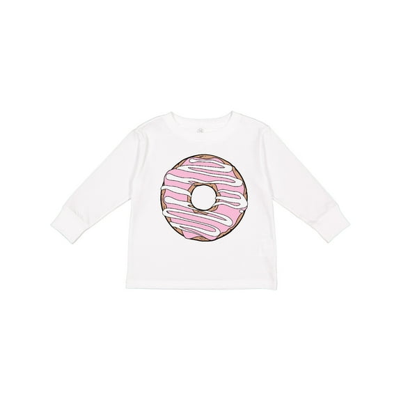 Inktastic Pink Donut, Donut Frosting, Donut Icing, Glaze Boys or Girls Long Sleeve Toddler T-Shirt