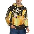 thumbnail image 2 of Fotbe Men's Hoodie with Happy New Year 2025 C Pattern - Kangaroo Pocket Pullover Hooded Sweatshirt, Perfect for Daily Wear, Travel, and Home-Medium, 2 of 7