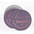 thumbnail image 2 of Inkdotpot 50 Pack Love Is Sweet Wedding Favor Paper Tag Craft Real Rose Gold Foil Hang Tag, 2 of 6