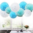 thumbnail image 4 of Walbest 9-Piece Party Decoration Bunting Tissue Paper Balls, Hanging Handmade Paper Balls, Bunting Paper Balls for Christmas Halloween Wedding Party Birthday Decor, 8" (6pcs), 10" (3pcs), 4 of 7