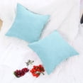 thumbnail image 3 of Fundas De Cojines Decoración Banda Lanzar Funda De Almohada 20x 20Pulgadas Azul claro 2Pcs Unique Bargains Almohada Funda, 3 of 11