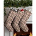 thumbnail image 3 of 3 Pcs Christmas Stockings,Red and Green Plaid Christmas Pattern Stockings Christmas,14.8'' Xmas Stockings,Christmas Party Favors,Christmas Party Decorations,Christmas Stockings Personalized, 3 of 5