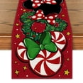 thumbnail image 1 of Camino De Mesa Navideño, Cubierta Para Mesa Para Ratón Con Dibujos Animados De Navidad, Decoración Navideña De Invierno Y Año Nuevo, Adornos Navideños Rojos Para Fiesta En Casa, 1 of 5