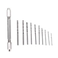 thumbnail image 3 of Rdeghly Precise Hand Drill,Double Hand Drill Rust Proof Durable 2 Collet Design 3 Jaw Collet Ergonomic Handle With Twist Bit Hand Drill Set,Drill Bit, 3 of 8