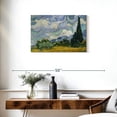 thumbnail image 3 of Elephant Stock Wheat Field With Cypresses Painting Wall Art - Horizontal Canvas Wall Art - Living Room Wall Decor - Nature Canvas - Blue And Green Decor By Vincent Van Gogh - 30" x 20", 3 of 8