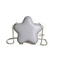 thumbnail image 6 of Baguery Women's Star-Shaped Acrylic Evening Clutch - Silver Crossbody Bag with Bow Embellishment, Buckle & Jetted Pocket (Formal/Wedding/Prom)​, 6 of 9