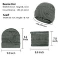 thumbnail image 2 of Loritta 5 Pcs Winter Beanie Hat Scarf Touchscreen Gloves Set with Wool Socks for Men Women Gray, 2 of 7