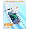 thumbnail image 4 of Adaptador de viaje TESSAN Universal GaN 65W con 3 USB C y 2 USB A, 4 of 6