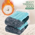 thumbnail image 5 of Loritta Women's Fuzzy Slipper Socks Winter Cozy Warm Thick Socks with Non-Slip Grippers, 2 Pairs, 5 of 6