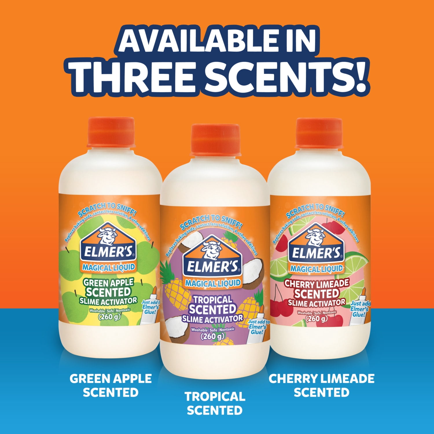 Elmer's Slime Activator, Makes Scented Slime, Cherry Limeade, Magical Liquid, 8.75 oz. Bottle