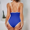 thumbnail image 6 of WREESH Womens One Piece Swimsuits Plus Size Zipper Sports Swimwear Conservative Solid Color Sunscreen Swimwear Diving Suit Surfing Suit Sleeveless Bathing Suits Blue, 6 of 6