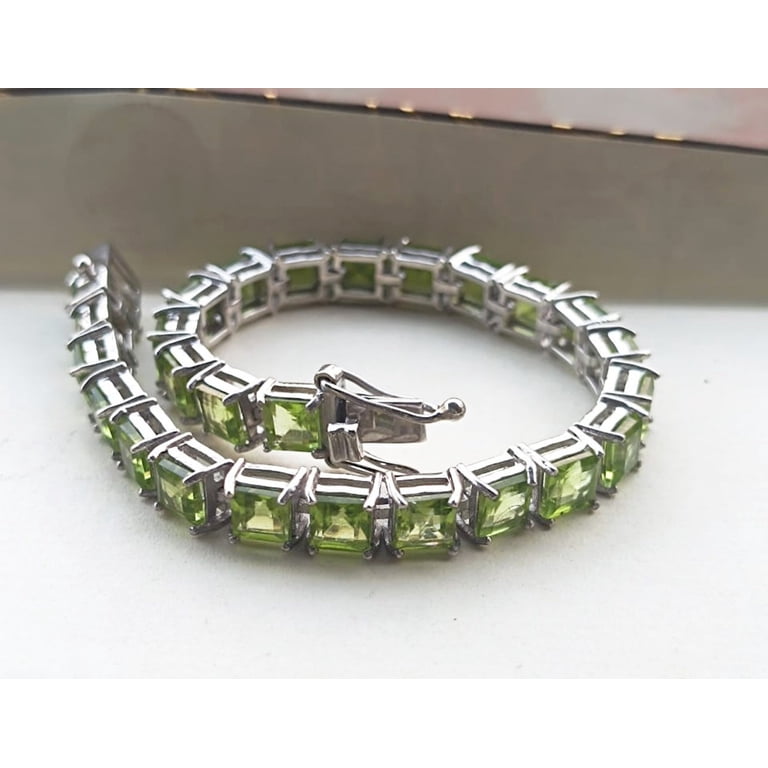 Ombre Rainbow Gemstone Tennis Bracelet For Women 925 Sterling