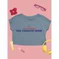 thumbnail image 3 of Tested Positive For Common Sense Crop Tee Women's, 3 of 4
