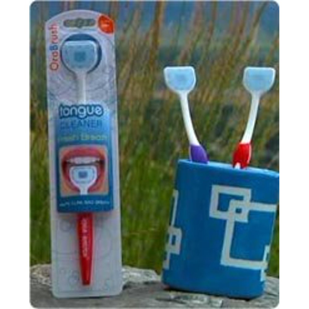 1 Pack Orabrush Tongue Cleaner Scraper (Pack of 2)