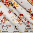 thumbnail image 3 of Happy Autumn Tablecloth Round 60 Inch Fall Leaf Harvest Table Cloths Polyester Fabric Thanksgiving Fall Leaf Seasonal Table Cover for Kitchen Dining Room Picnic Party Autumn/Fall Outdoor, 3 of 6