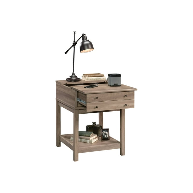 Sauder Barrister Lane Collection SmartCenter - table d'Appoint - Rectangulaire - Chêne Salé - base Chêne Salé