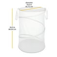 thumbnail image 2 of Whitmor Collapsible Mesh Laundry Hamper with Handles, White, for  Adult or Teen Use, 2 of 7