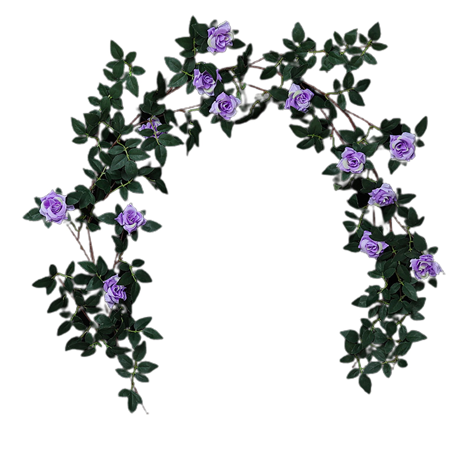 Fake Rose Garland, 66.93in Artificial Vines Flowers Hanging Silk Rose