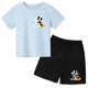 thumbnail image 3 of Conjunto de 2 piezas de camiseta y pantalones cortos de marca Disney de manga corta de verano para niños y niñas, conjuntos de moda para bebés de 2 a 12 años, 3 of 5