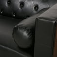 thumbnail image 4 of GDF Studio Neilan Contemporary Faux Leather Tufted Deep Sofa, Midnight Black, 4 of 11