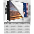 thumbnail image 2 of 4th of July Outdoor TV Cover 70 to 75 Inch Weatherproof, American Flag Independence Day Vintage 600D Oxford TV Covers with Waterproof Zipper, Outside Flat TV Screen Protector Size 68"W x 42"H x 4.5"D, 2 of 7