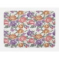 thumbnail image 1 of Floral Bath Mat, Vintage Colorful Flowers and Curls on White Background Romantic Spring Pattern Print, Non-Slip Plush Mat Bathroom Kitchen Laundry Room Decor, 29.5 X 17.5 Inches, Multicolor, Ambesonne, 1 of 2