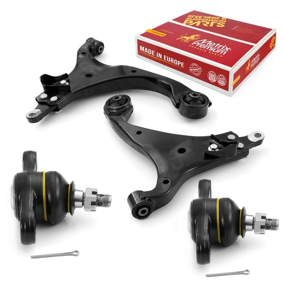Metrix Premium Chassis Parts -4 PC Front Lower Control Arm Front Lower Ball Joint Kit Fits 07-12 Hyundai Elantra