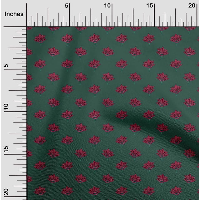 oneOone Georgette Viscose Fabric Floral Block Print Fabric BTY 42 Inch Wide