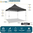 thumbnail image 4 of SANOPY 10 x 10 ft Pop-up Canopy Tent, Outdoor Straight Legs Instant Canopy - Black, 4 of 7