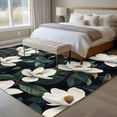 thumbnail image 5 of Summer Floral Area&nbsp;Rug 5x7ft Modern White Gardenia Farmhouse Non-Slip&nbsp;Washable Square&nbsp;Rugs Soft Felt Indoor Floor Mat for Bedroom Kitchen Living Room Bathroom, 5 of 9
