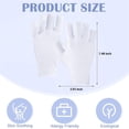 thumbnail image 2 of HXRH 12 Pairs Cotton Fingerless Moisturizing Gloves Breathable Night Glove Uv Sun Protection Gloves for Driving One Size Fits Most Eczema Gloves for Adult (White), 2 of 4