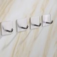 thumbnail image 5 of Ganchos adhesivos resistentes para toallas, ganchos para colgar en la pared, ganchos adhesivos impermeables de acero inoxidable para colgar, baño, cocina, hogar, 4 paquetes XianweiShao 9024715984104, 5 of 5