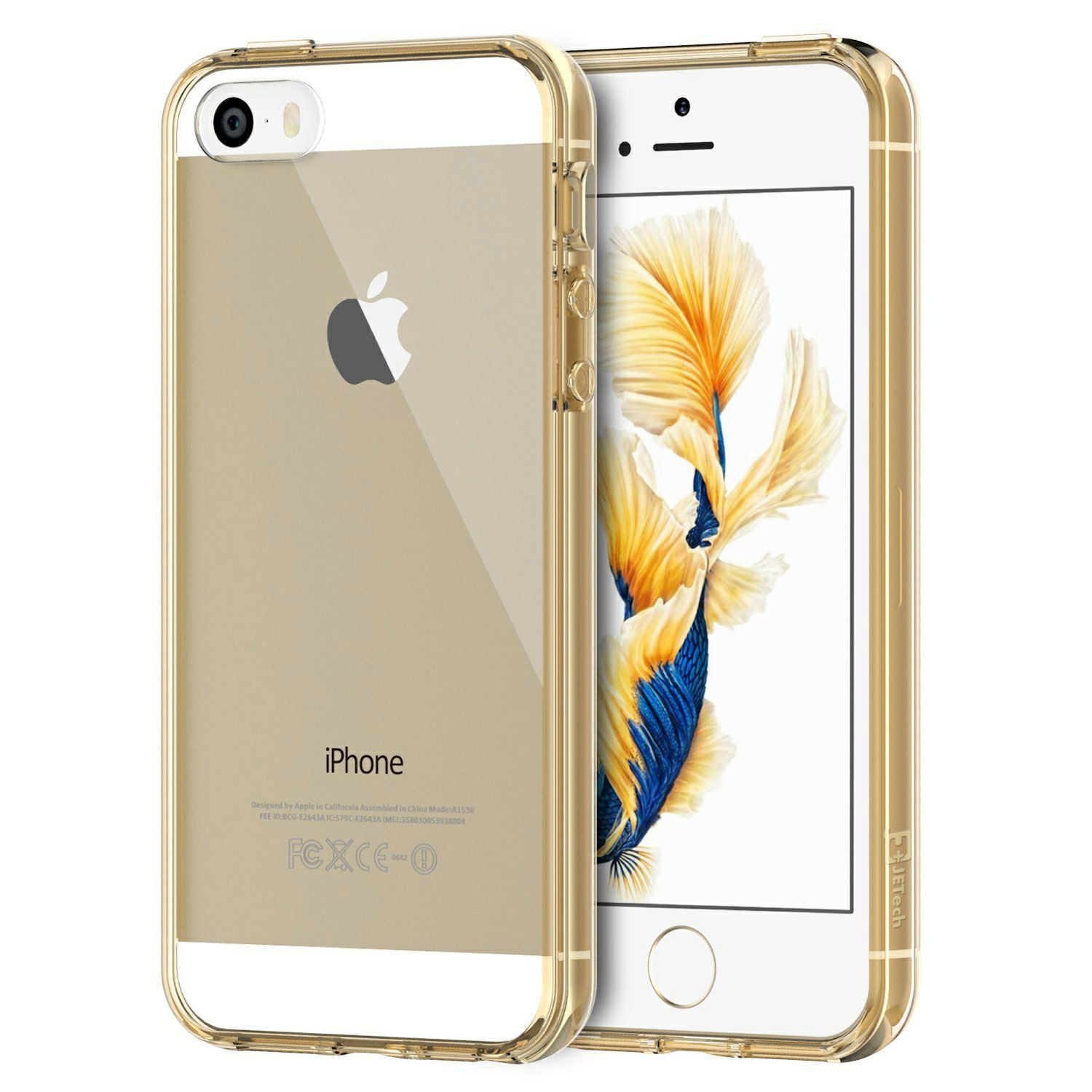 Discriminatie buiten gebruik Nauw iPhone SE Case, JETech Apple iPhone 5/5S/SE Case Bumper Cover  Shock-Absorption Bumper and Anti-Scratch Clear Back for iPhone 5 5S SE  (Gold) - Walmart.com