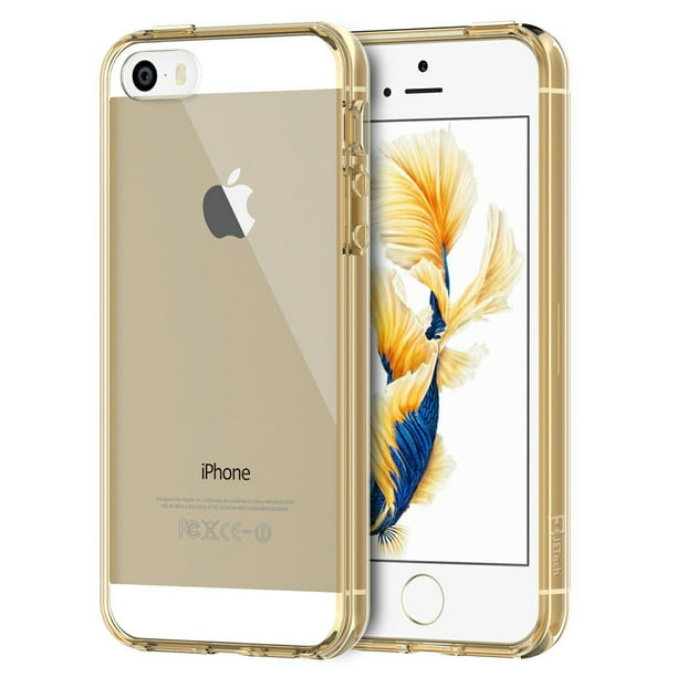 de sneeuw Geniet Temerity iPhone SE Case, JETech Apple iPhone 5/5S/SE Case Bumper Cover  Shock-Absorption Bumper and Anti-Scratch Clear Back for iPhone 5 5S SE  (Gold) - Walmart.com