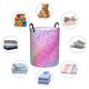 thumbnail image 4 of Fotbe Fun Rainbow Pink Cesto de Ropa con Asas, Cesto Impermeable de Gran Capacidad, Bolsa de Lavado para Dormitorio, Cesto de Ropa con Ruedas y Asas-Small, 4 of 6