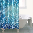thumbnail image 4 of Blue White Tie Dye Cracked Pattern Shower Curtain 36"x72" ,Bathroom Decorative Shower Curtains Set with 12 Hooks,Modern Waterproof Washable Shower Curtain, 4 of 6