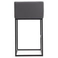 thumbnail image 4 of Manhattan Comfort Embassy 29" Faux Leather Barstool in Gray (Set of 2), 4 of 5